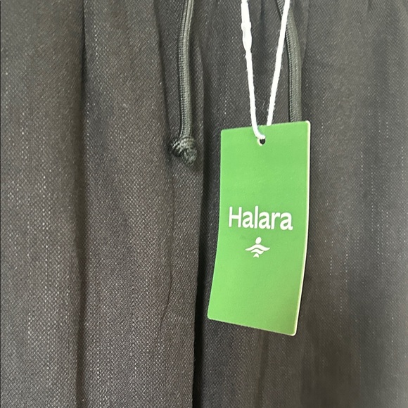 HALARA Black Wide-Leg Linen like Pants Size Small Tall - Picture 7 of 11
